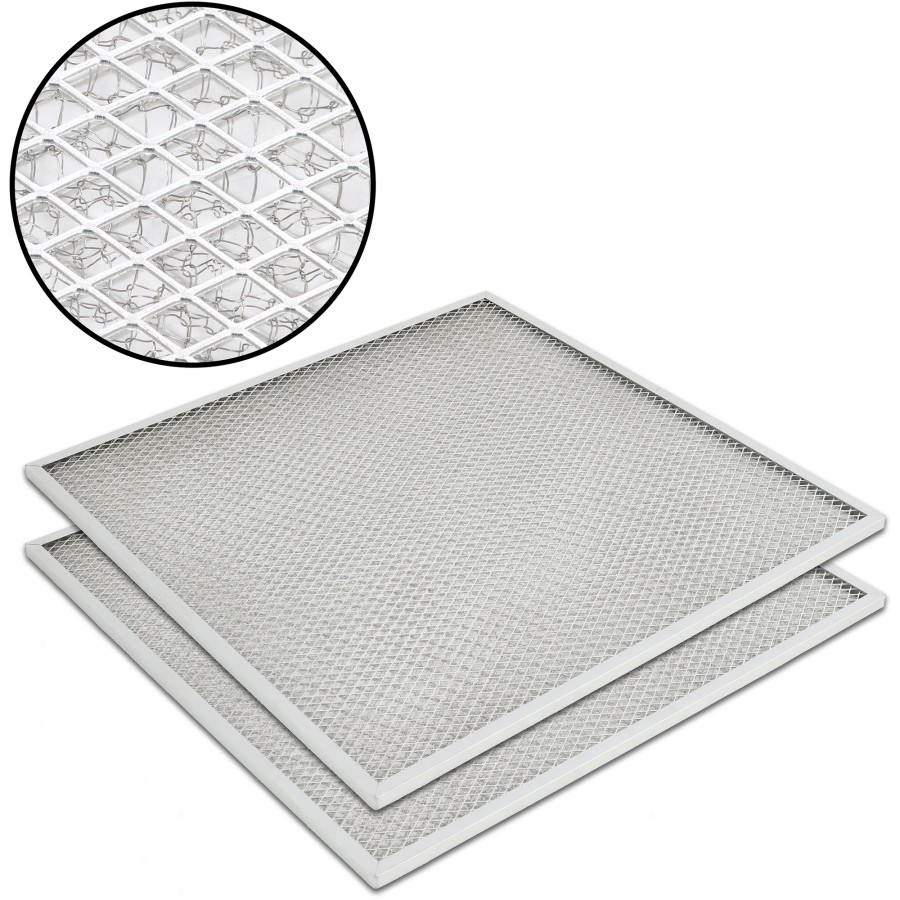 2-pak fedtfiltre til komfur Premium rustfrit stål og aluminium 470x470x10mm | Adexa SMF50501x2