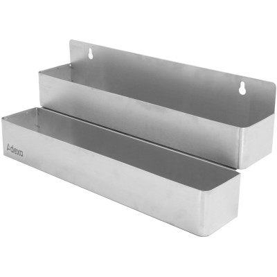 Flasketrug/Flaskehylde Rustfrit stål Dobbelt 1050x210x240mm | Adexa SRD10521