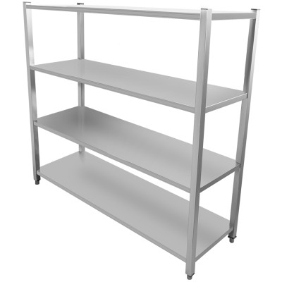 Hylder i rustfrit stål 1500x400x1500mm 4 hylder | Adexa SSB15040