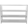 Hyldereol i rustfrit stål 1800x400x1500mm 4 hylder | Adexa SSB18040