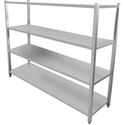 Hyldereol i rustfrit stål 1800x400x1500mm 4 hylder | Adexa SSB18040