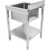 Køkkenvask i rustfrit stål 600x700x900mm 1 h kant | Adexa STD150A
