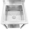 Køkkenvask i rustfrit stål 600x700x900mm 1 h kant | Adexa STD150A