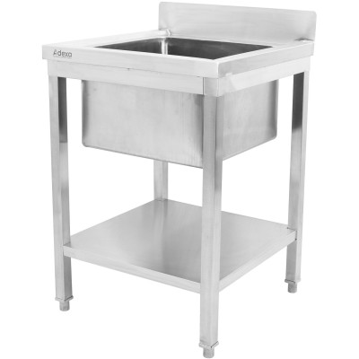 Køkkenvask i rustfrit stål 600x600x900mm 1 h kant | Adexa STD145A