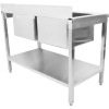 Køkkenvask i rustfrit stål 1200x600x900mm 2 hoar kant | Adexa STD245A