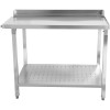 Dispenser Højre side 600x650x850mm Med underhylde Med Kant Rustfrit stål | Adexa SWB6065L