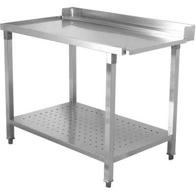Dispenser venstre side 600x650x850mm Med underhylde Med Kant Rustfrit stål | Adexa SWB6065R