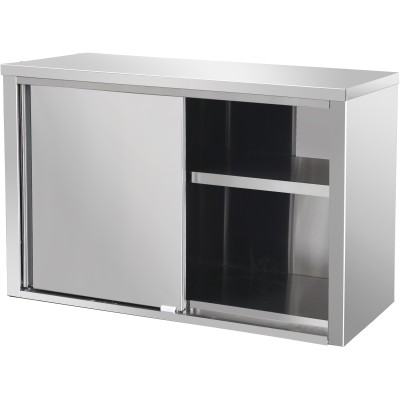Vægskab med døre i rustfrit stål 600x400x650mm | Adexa SWC60402D