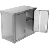 Vægskab med svingdøre i rustfrit stål 800x400x650mm | Adexa SWC80402DW