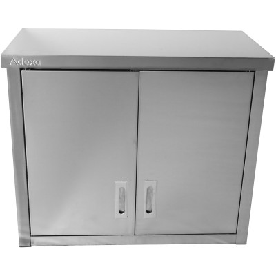 Vægskab med svingdøre i rustfrit stål 800x400x650mm | Adexa SWC80402DW