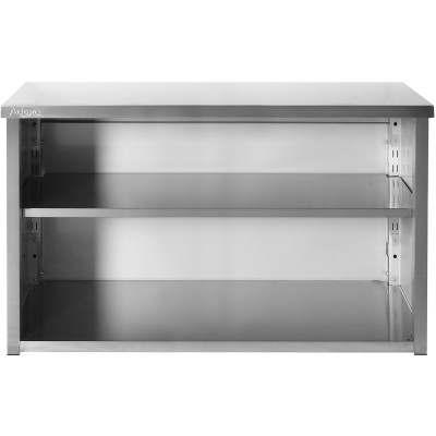Vægskab med 1 hylde i rustfrit stål 1200x400x800mm | Adexa SWCH12040