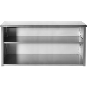 Vægskab med 1 hylde i rustfrit stål 1800x400x800mm | Adexa SWCH18040