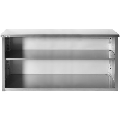 Vægskab med 1 hylde i rustfrit stål 1800x400x800mm | Adexa SWCH18040