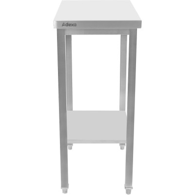 Professionelt arbejdsbord rustfrit stål med underhylde 400x600x900mm | Adexa SWT6040