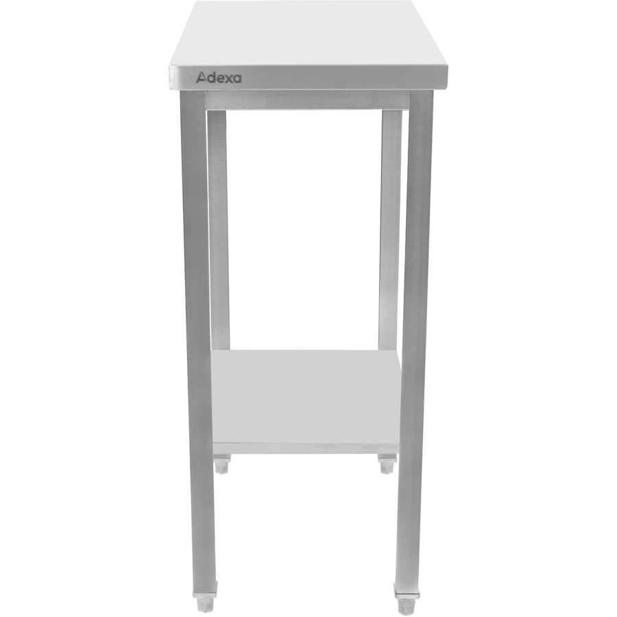 Professionelt arbejdsbord rustfrit stål med underhylde 400x600x900mm | Adexa SWT6040
