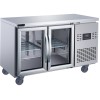 Kølebord med 2 glasdøre, 1350 x 700 x 850 mm | Adexa T147RG
