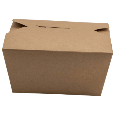 200-pak Take Away-bokse med foldelåg Brun 130x110x64mm | Adexa TACFC1