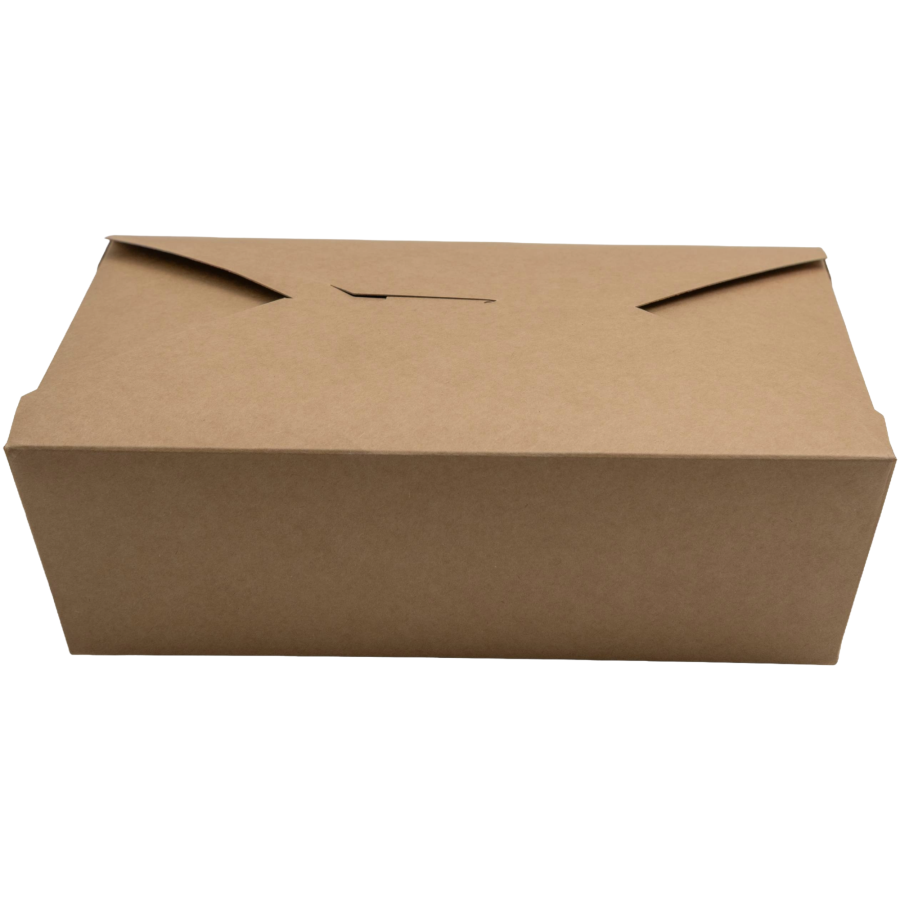 200-pak Take Away-bokse med foldelåg Brun 216x163x64mm | Adexa TACFC3