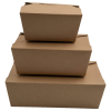 200-pak Take Away-bokse med foldelåg Brun 130x110x64mm | Adexa TACFC1