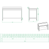 Arbejdsbord med underhylde i rustfrit stål 600x700x900mm | Adexa THATS67A