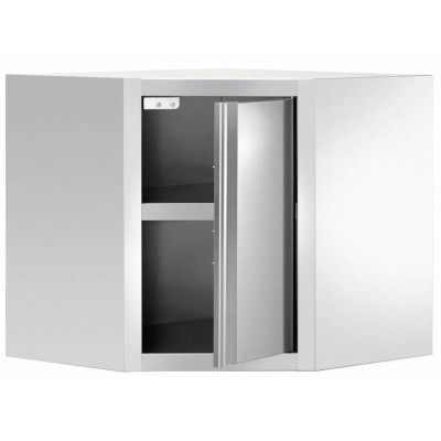 Vægskab Hjørneskab i rustfrit stål 700x700x650mm | Adexa VWCC77