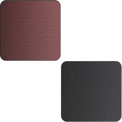 Lamineret firkantet bordplade Vendbar Mahagony Sort 24x24'' | Adexa TT2424MB