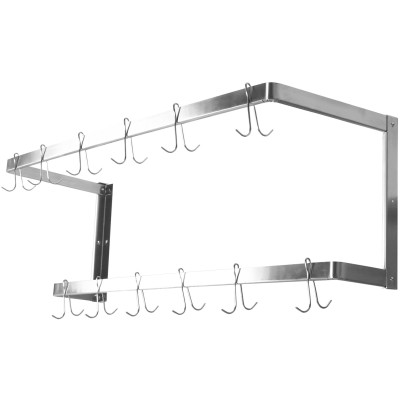 Væghylde med 12 kroge Rustfrit stål 900x300x300mm | Adexa VMR0930U