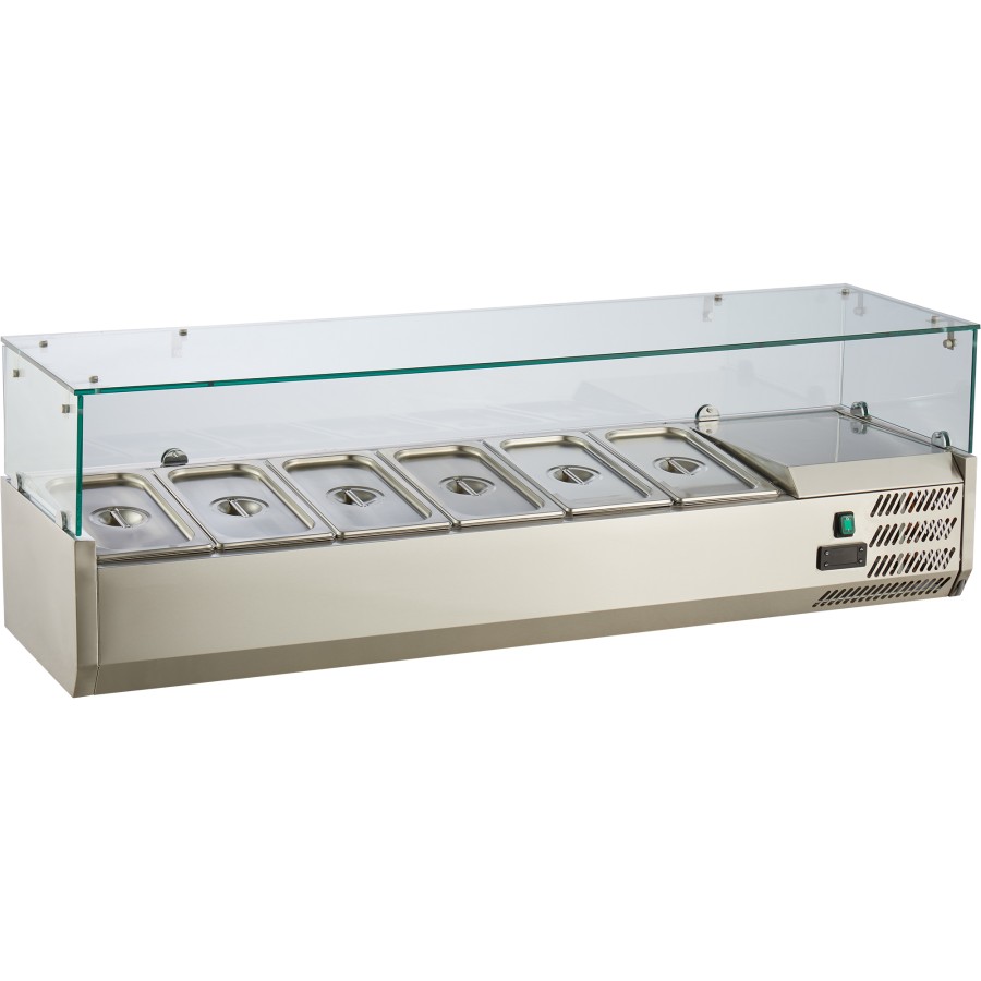 Kølebord / Serveringsdisk Top 1400mm 6xGN1/3 Dybde 380mm | Adexa VRX1400380