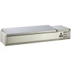 Kølebord / Serveringsdisk Top 1500mm 5xGN1/3+1xGN1/2 Dybde 380mm Rustfri stållåg | Adexa VRX1500380SS
