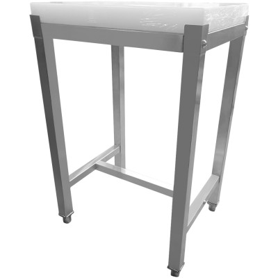 Slagterblok / Skæreblok med stativ Polyethylen / Rustfrit stål 500x400x750mm | Adexa WH505670T