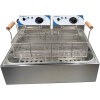 Professionel Friture dobbelt 14 liter 2,5+2,5kW elektrisk bænkmodel | Adexa WHCD171