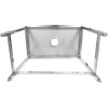 Arbejdsbord med affaldshul og forhøjede kanter i rustfrit stål 1200x600x900mm | Adexa WHDW12060