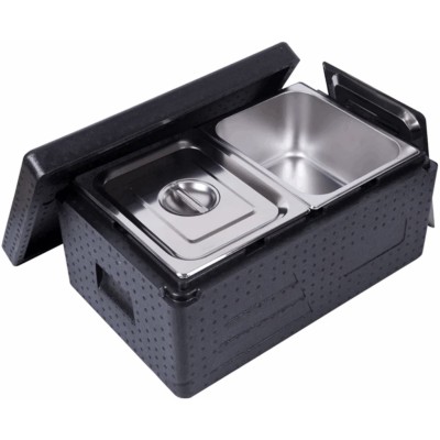 Thermobox 32 liter inkl. 2xGN1/2 kantiner med låg og bærehåndtag | Adexa WHEPP212