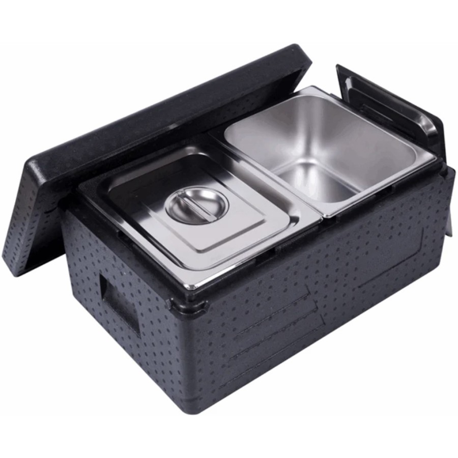 Thermobox 32 liter inkl. 2xGN1/2 kantiner med låg og bærehåndtag | Adexa WHEPP212