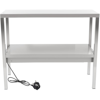 Tophylde/serveringshylde med varmeliste 2 niveauer 1200x335x700mm rustfrit stål | Adexa WHESP1203470
