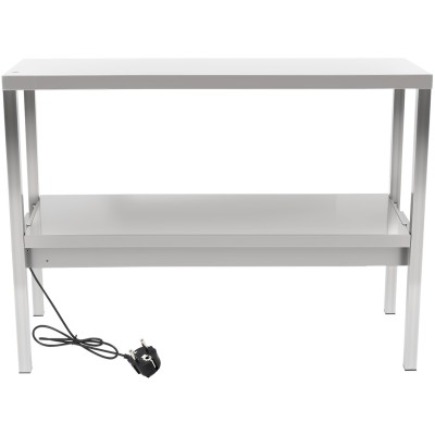 Tophylde / serveringshylde med varmeliste 2 niveauer 1500x335x700mm rustfrit stål | Adexa WHESP1503470
