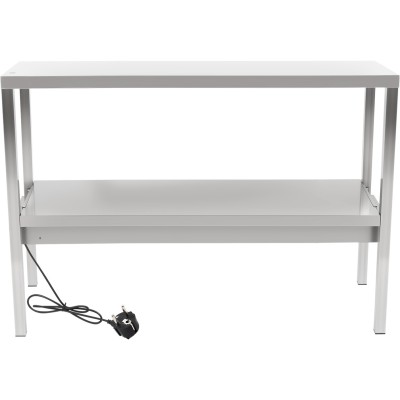 Tophylde/serveringshylde med varmeliste 2 niveauer 1800x335x700mm rustfrit stål | Adexa WHESP1803470