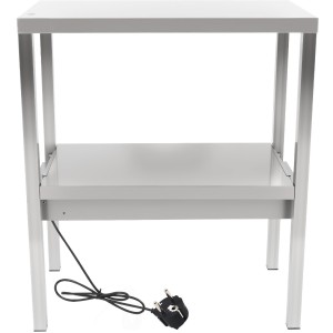 Tophylde / serveringshylde med varmeliste 2 niveauer 600x335x700mm rustfrit stål | Adexa WHESP603470