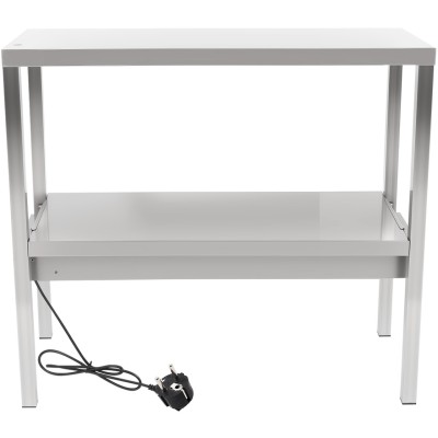 Tophylde / serveringshylde med varmeliste 2 niveauer 900x335x700mm rustfrit stål | Adexa WHESP903470
