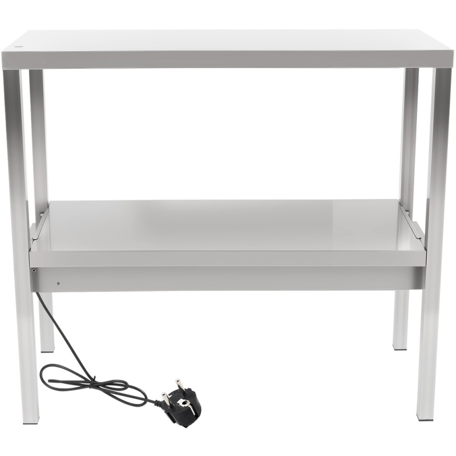 Tophylde / serveringshylde med varmeliste 2 niveauer 900x335x700mm rustfrit stål | Adexa WHESP903470