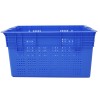 Opbevaringskasse i plast med ventilationshuller, stabelbar, 600 x 400 x 310 mm, blå | Adexa WHEU4631H