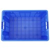 Opbevaringskasse i plast med ventilationshuller, stabelbar, 600 x 400 x 310 mm, blå | Adexa WHEU4631H