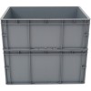 Opbevaringskasse i plast, stabelbar, 600 x 400 x 340 mm, grå | Adexa WHEU4633G