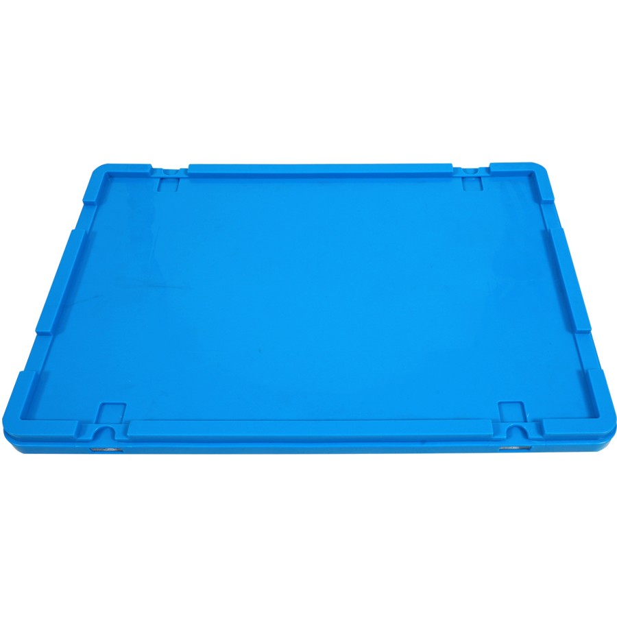 Låg til opbevaringskasse i plast 600x400x20 mm, blå | Adexa WHEU46L