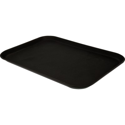 Serveringsbakke/barbakke Anti-slip Superplastic Rektangulær 350x270mm Sort | Adexa WHF1014