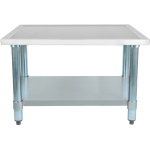 Arbejdsbord i rustfrit og galvaniseret stål Underhylde med forhøjede kanter 1000x600x600mm | Adexa WHMT60100