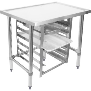 Kommercielt udstyrsstativ med 6-etagers bakkereol GN1/1 Marine Edges 1200x600x900mm | Adexa WHMTR60120