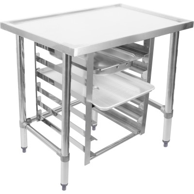 Kommercielt udstyrsstativ med 6-etagers bakkereol GN1/1 Marine Edges 1200x600x900mm | Adexa WHMTR60120