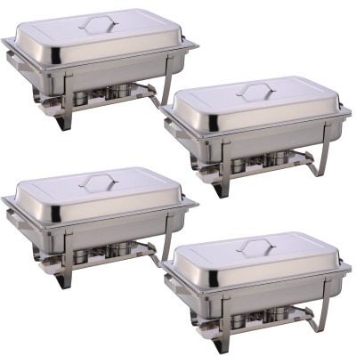 4 stk Chafing Dish GN1/1 Rustfrit stål 9 liter | Adexa WHS433