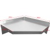 Væghylde Hjørneenhed i rustfrit stål 600x600x250mm | Adexa WSCN6030